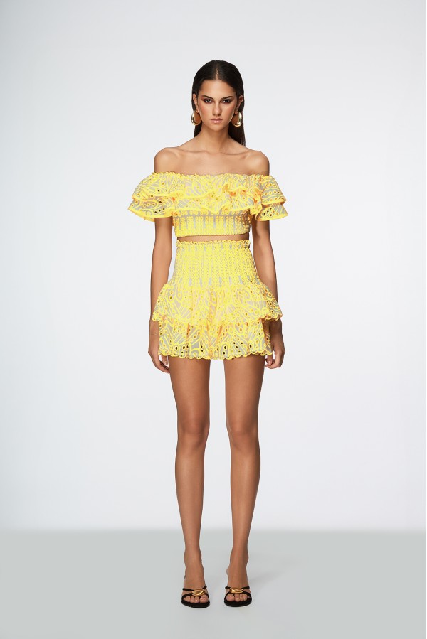 APOPA GONNA BIANCO GIALLO