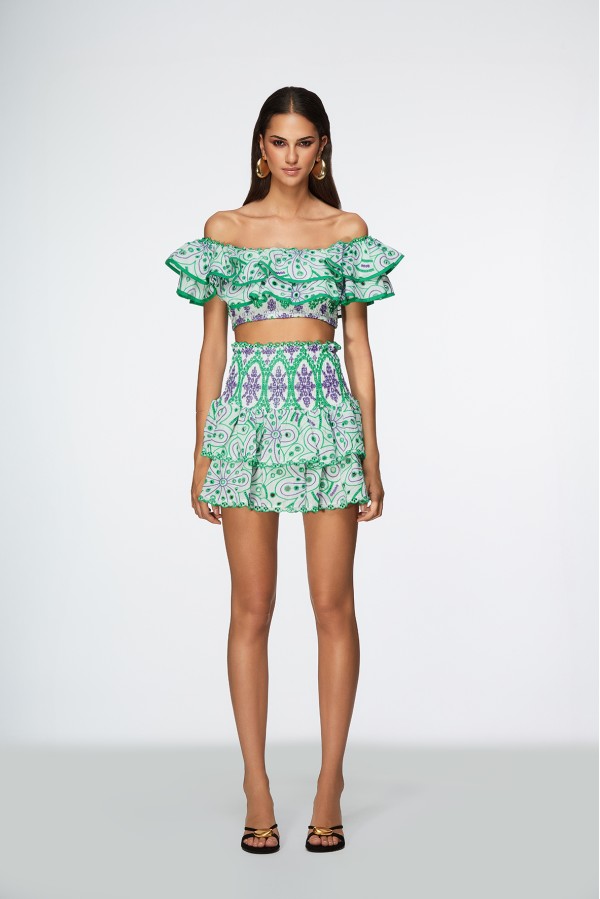 APOPA GONNA BIANCO VERDE