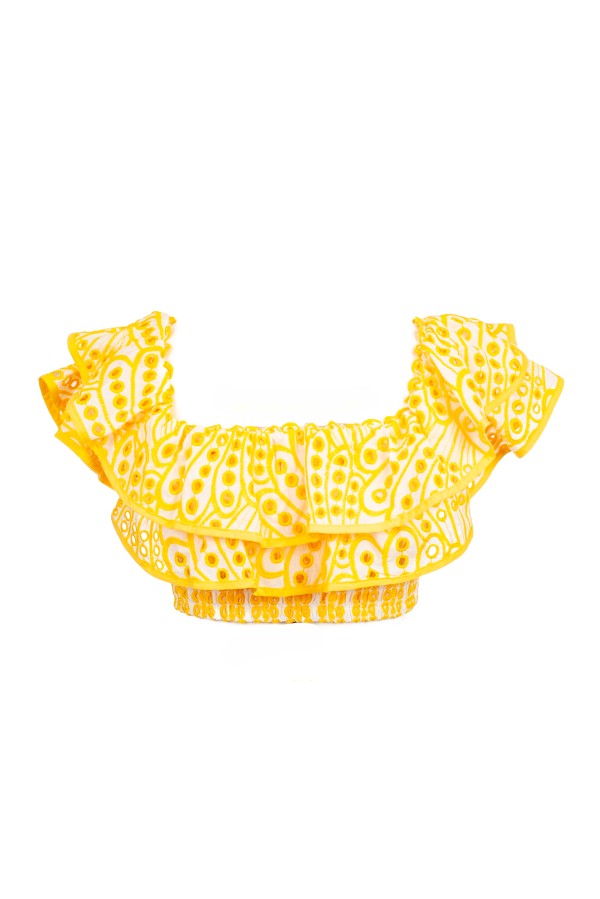 APOPA TOP GIALLO BIANCO