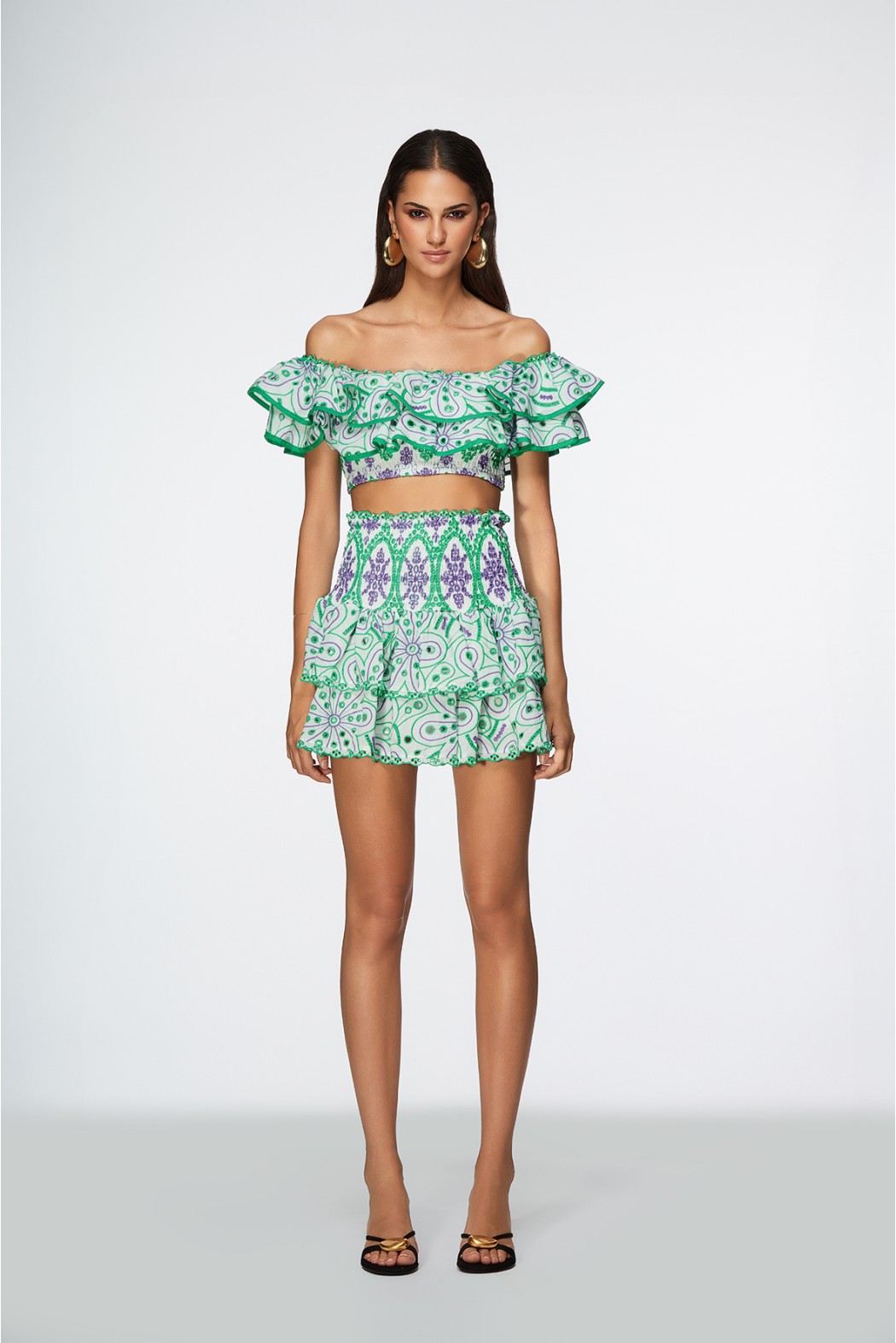 APOPA TOP BIANCO VERDE