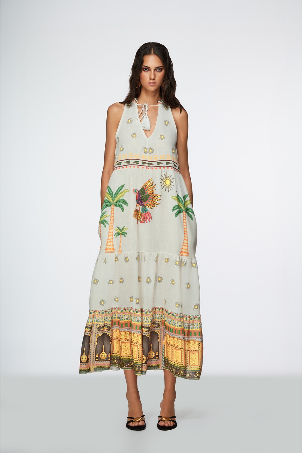 CHUY ABITO BIANCO MULTICOLORE