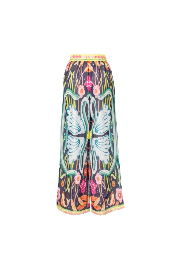 EL CARMEN PANTALONE NERO MULTICOLORE