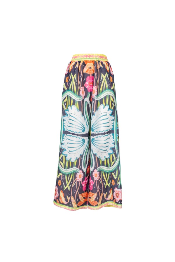 EL CARMEN PANTALONE NERO MULTICOLORE