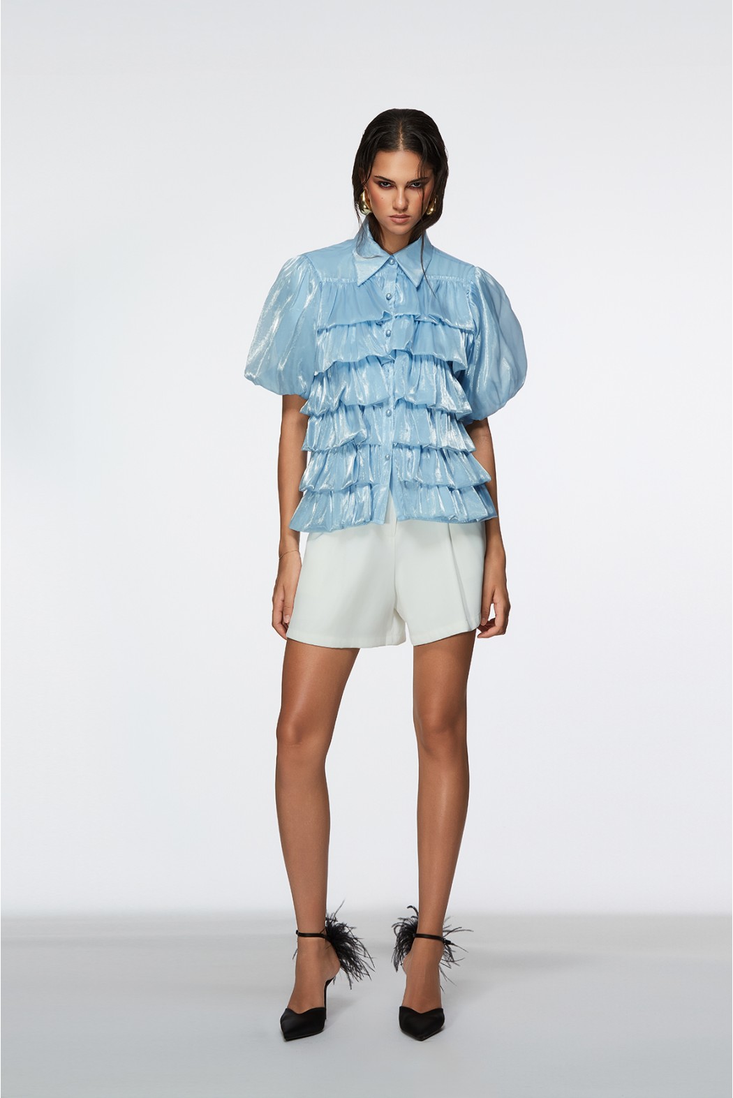 ESPIEL CAMICIA CELESTE