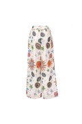HONTOBA PANTALONE BIANCO MUTLICOLORE