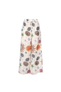HONTOBA PANTALONE BIANCO MUTLICOLORE