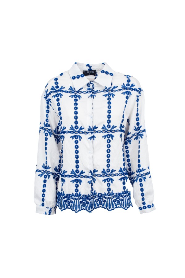 LA PLAYA CAMICIA BIANCO BLU