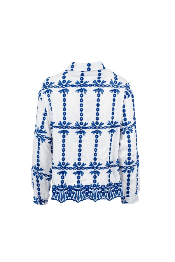 LA PLAYA CAMICIA BIANCO BLU