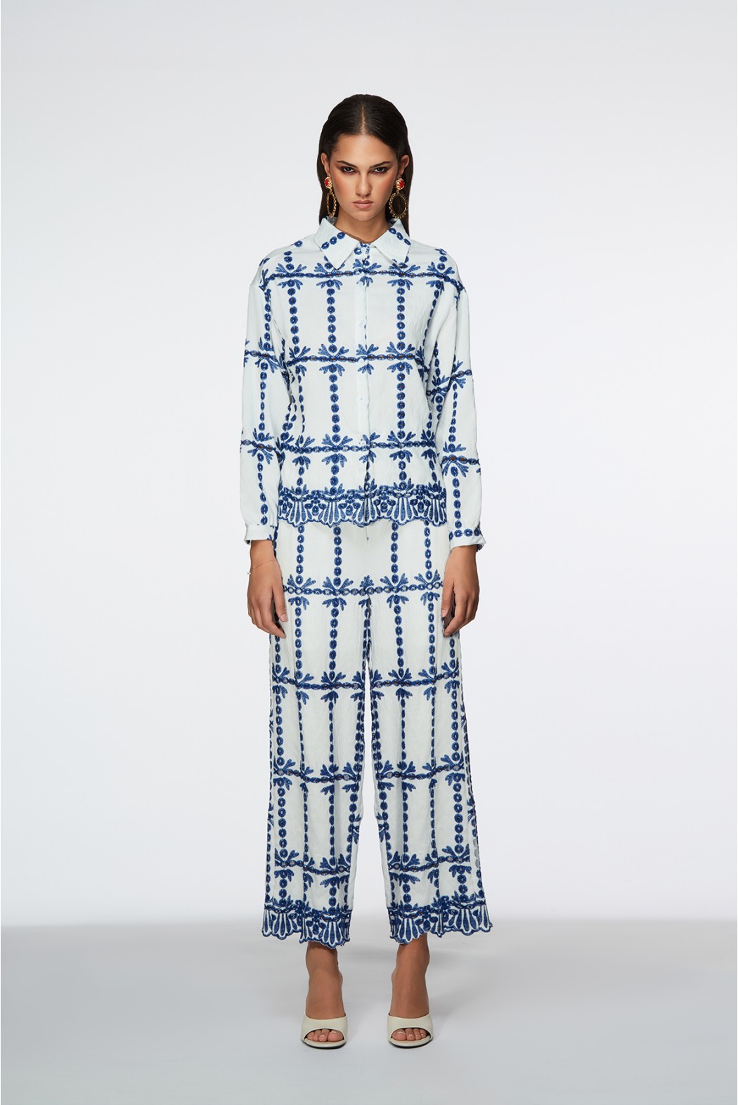 LA PLAYA CAMICIA BIANCO BLU