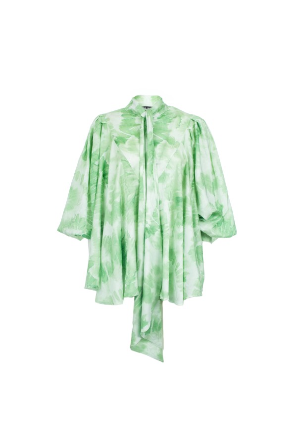 MECO BLUSA VERDE BIANCO