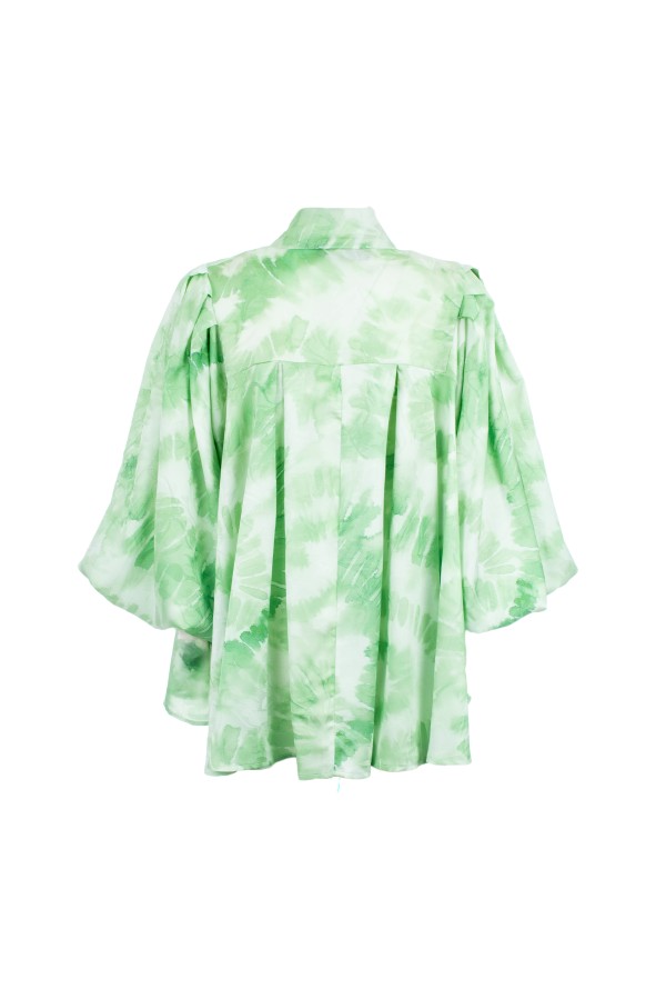 MECO BLUSA VERDE BIANCO