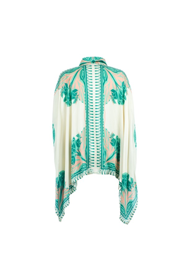 NOGOLI CAMICIA VERDE ACQUA ROSA