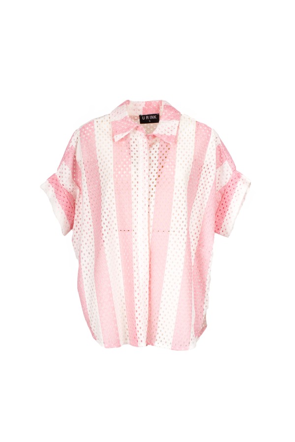 RIVAS CAMICIA ROSA BIANCO