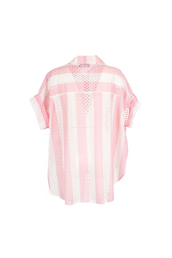 RIVAS CAMICIA ROSA BIANCO