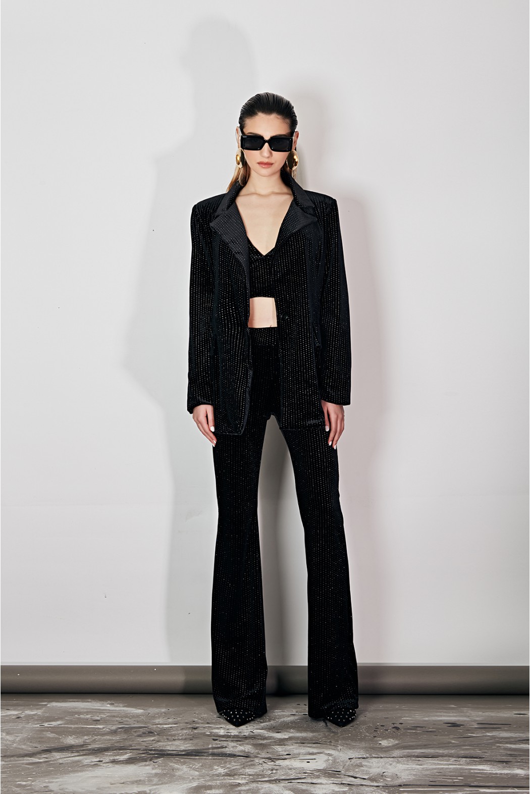 HERVÁS     244W3D6 PANTALONI NERO