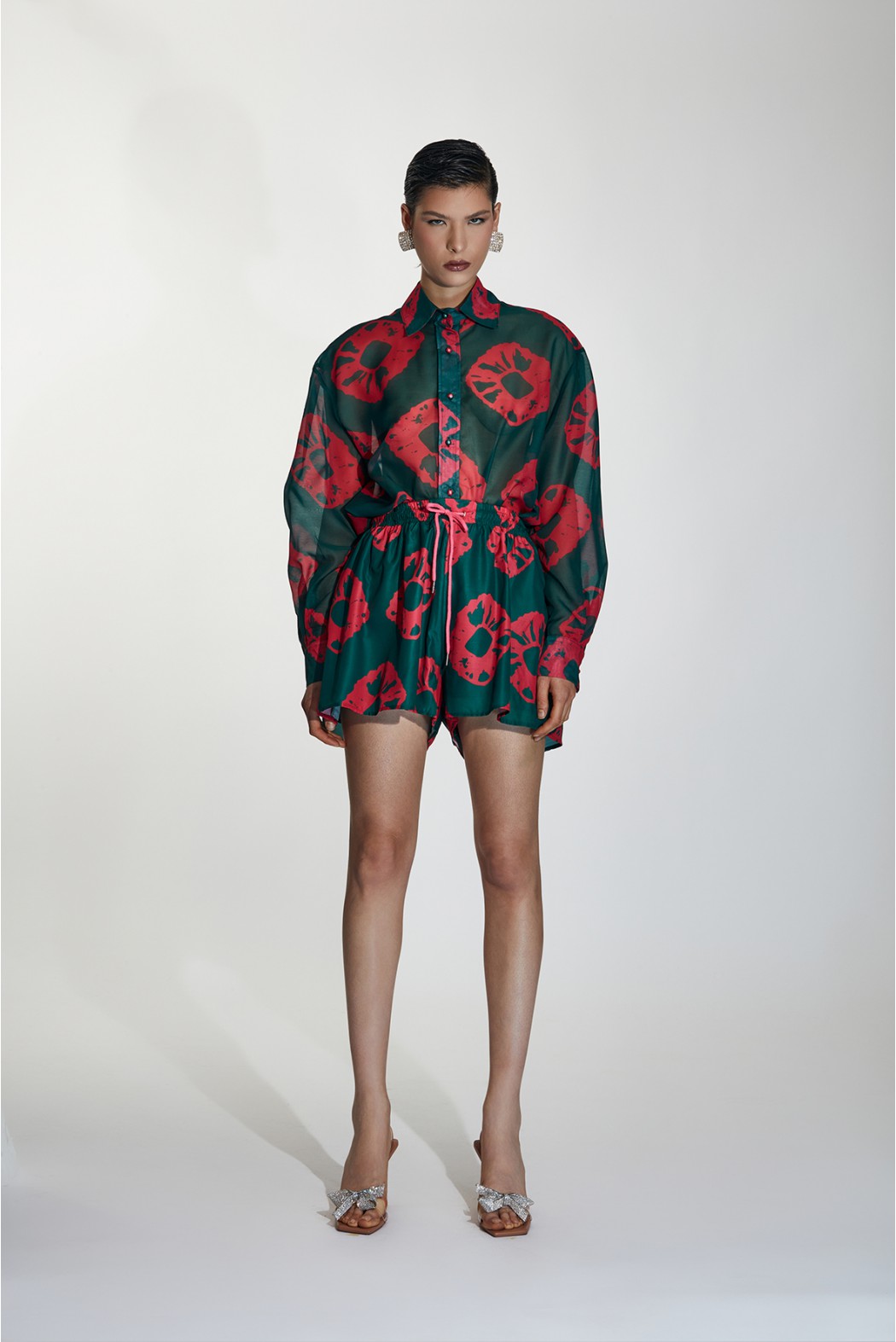 ARANJUEZ   094S411 SHORTS VERDE/MAGENTA