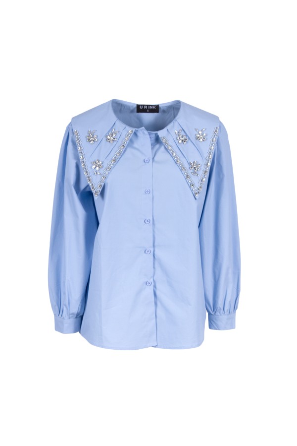 ALMERÍA    254W4G0 CAMICIE e BLUSE CELESTE