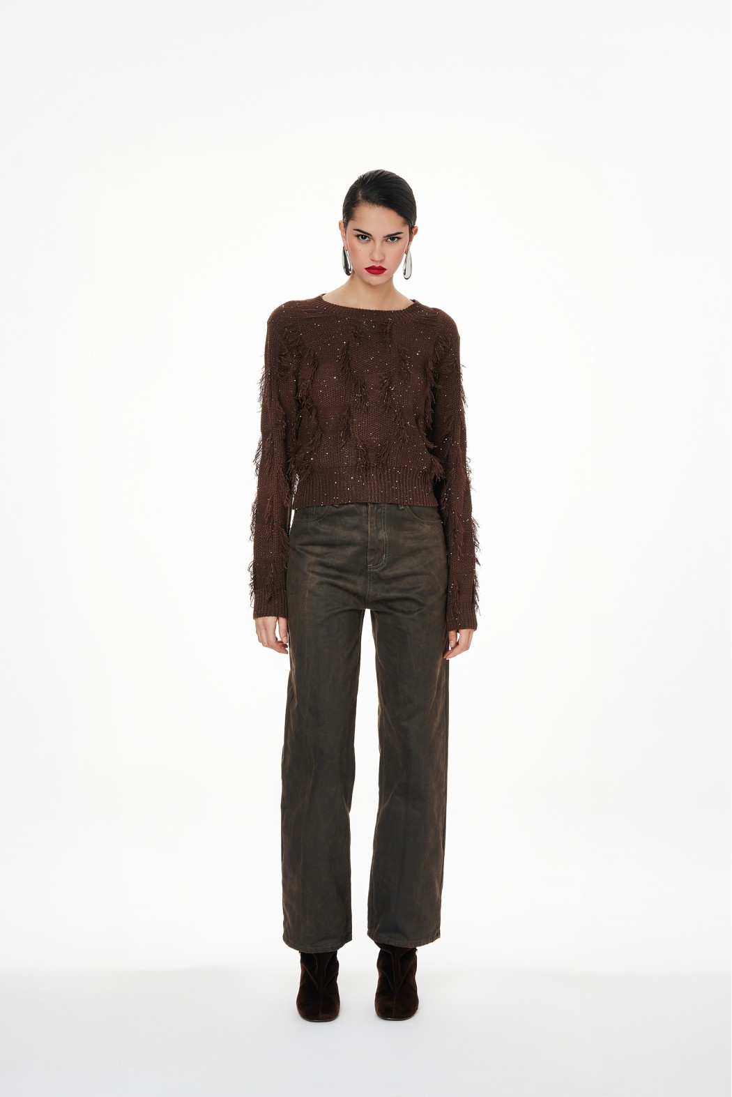CATU       244W530 PANTALONI CAFFÉ