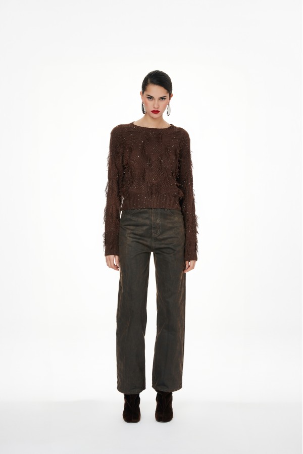 CATU       244W530 PANTALONI CAFFÉ