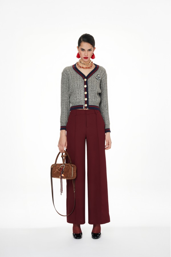 TACAJO     244W5A7 PANTALONI BORDEAUX