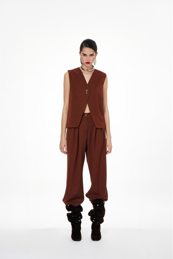 VIVEIRO    244W5I6 PANTALONI TABACCO